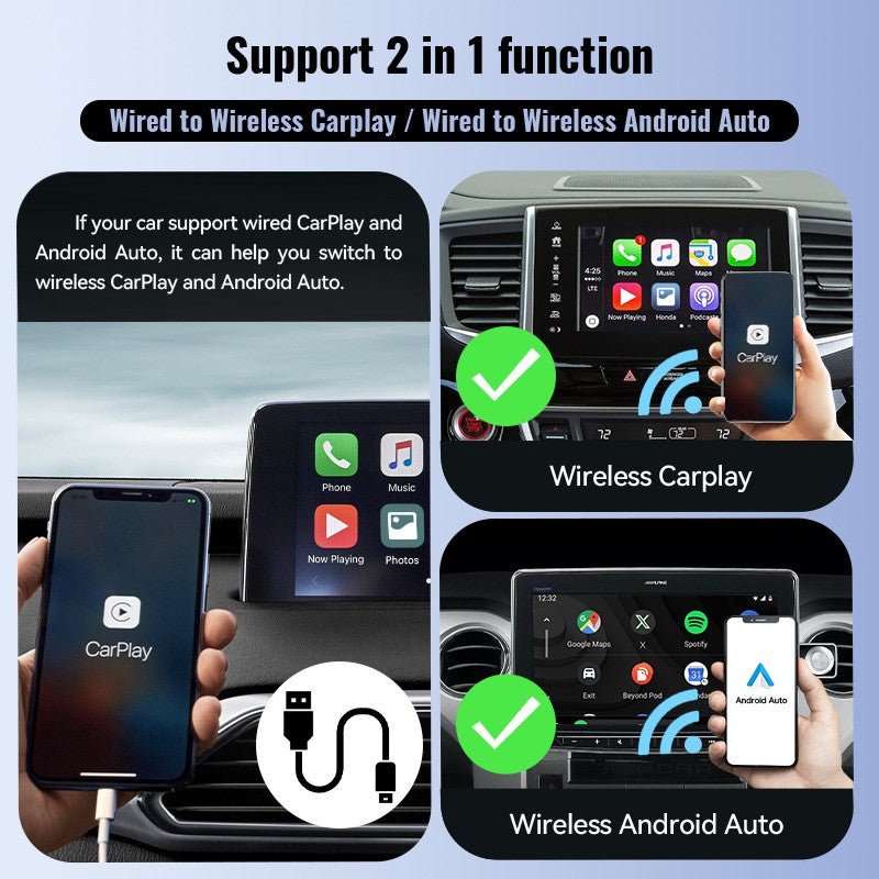 2 in 1CarplayUSB Interface - Accessoires Auto Connectes