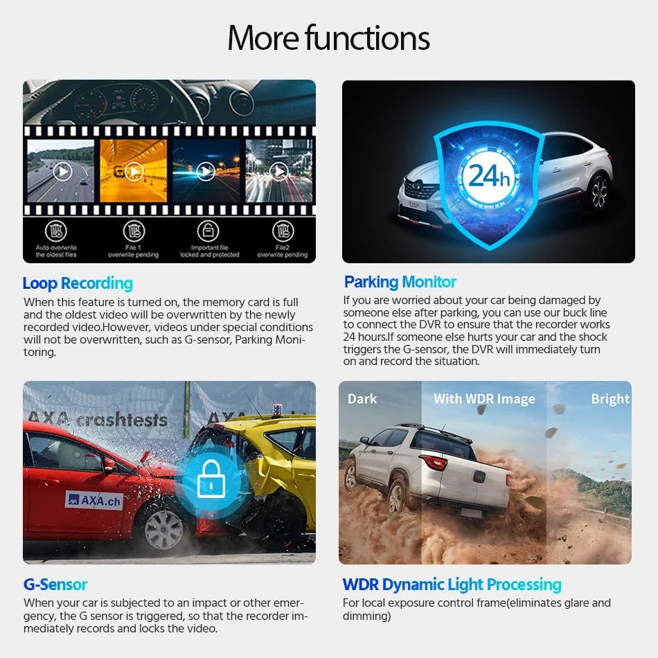 Dashcam™Caméra de tableau de bord 4K UHD - Accessoires Auto Connectes