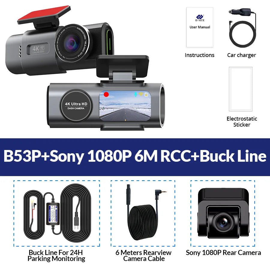Dashcam™Caméra de tableau de bord 4K UHD - Accessoires Auto Connectes