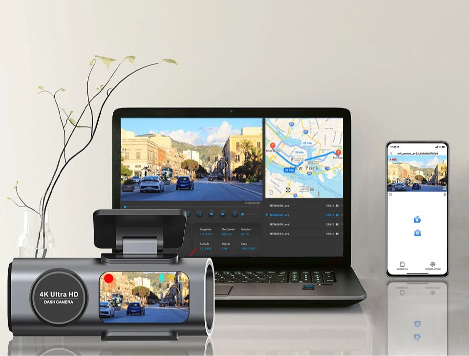Dashcam™Caméra de tableau de bord 4K UHD - Accessoires Auto Connectes