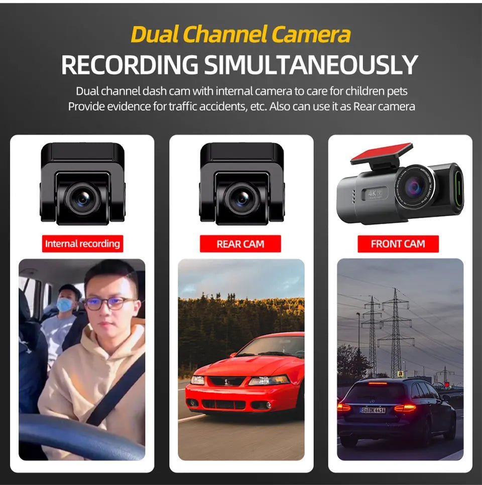 Dashcam™Caméra de tableau de bord 4K UHD - Accessoires Auto Connectes